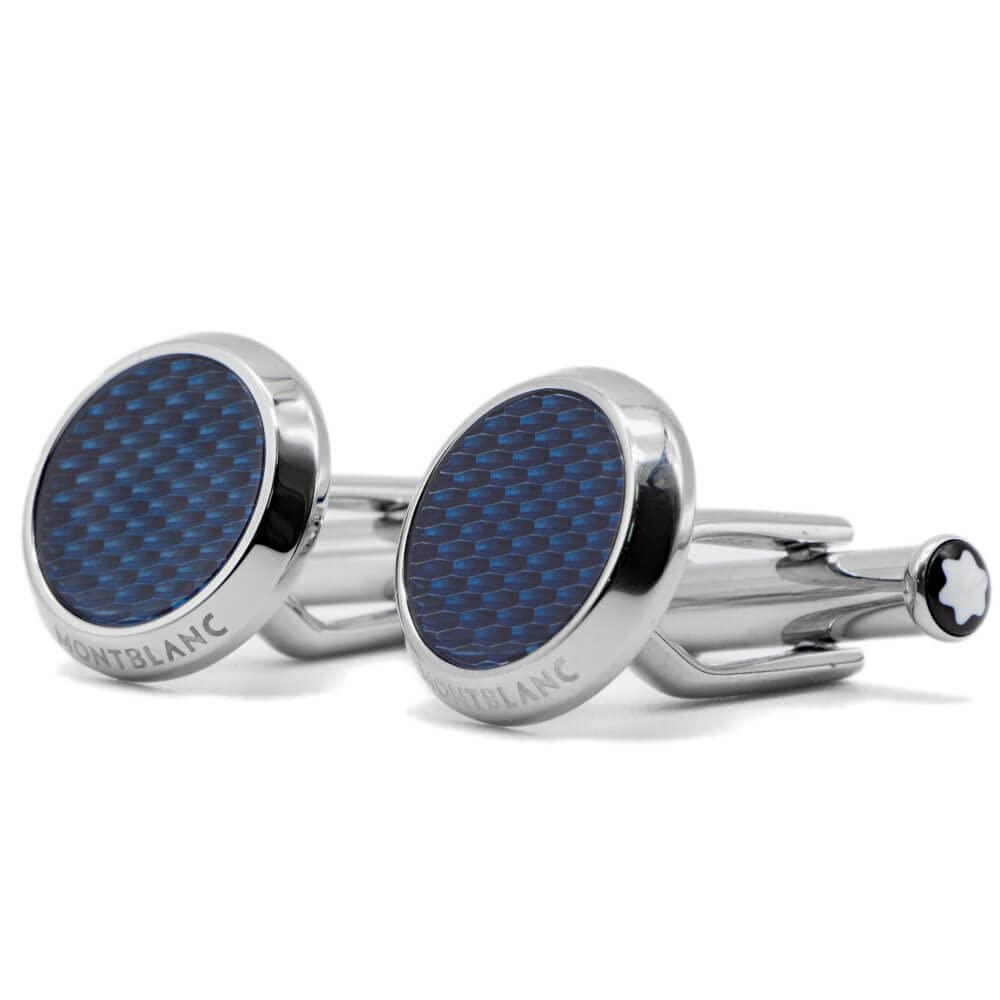 Montblanc Cufflinks Glacier Steel 129492 Manschettenknöpfe, Einheitsgröße, Keine wertvollen Metalle, Kein Edelstein