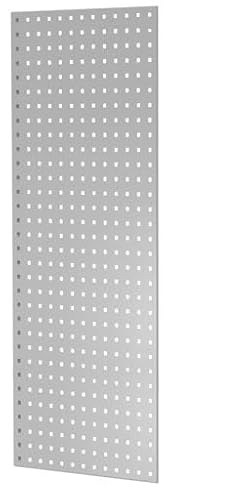 qpool24 Lochplatten-Seitenblende, 90 x 1250 x 500 mm (H x T), RAL 7035 lichtgrau