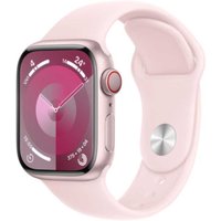 APPLE Watch Series 9 GPS + Cellular 41mm Pink Aluminium Case with Light Pink Sport Band - M/L (MRJ03QF/A)