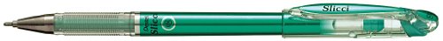 Pentel BG208 Slicci Metallic Gel-Tintenroller mit Nadelspitze, 0.4 mm, grün