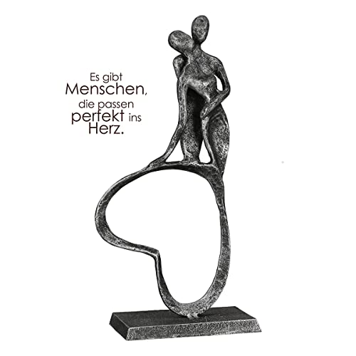 Casablanca - Skulptur, Figur, Dekofigur - Stand by me - antik Silber - 23 x 11 x 5 cm