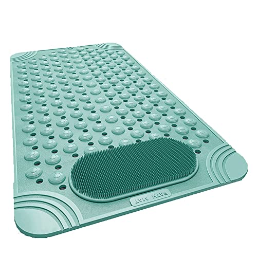Xptieeck Badvorleger, saugfähig, 3D-Pflasterstein-Muster, waschbar, grün, 1 Stück