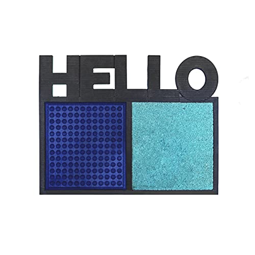fisura. DM1368 Fußmatte, rechteckig, desinfizierend, H1,5 x 51 x 65 cm, Blau und Schwarz