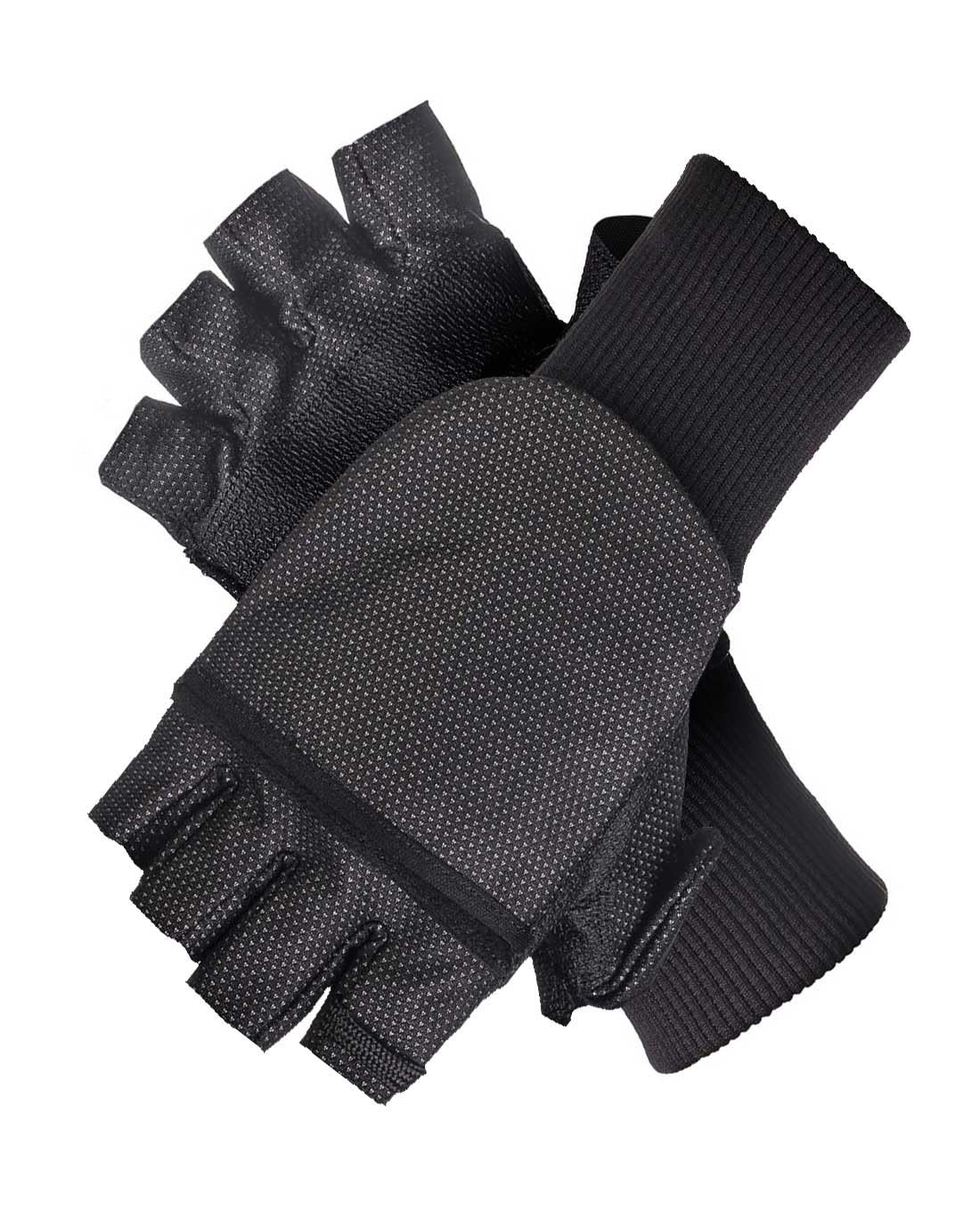 MOG Masters of Gloves Duoflex 2in1 Einsatz-Handschuh, Winddicht und wasserabweisend mit Flexibler Flappe als Fäustling oder fingerloser Handschuh nutzbar