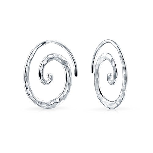 Boho Geometrische Tribal Wirbel Gehämmert Draht Spirale Threader Ohrringe Für Frauen Für Teen 925 Sterling Silber
