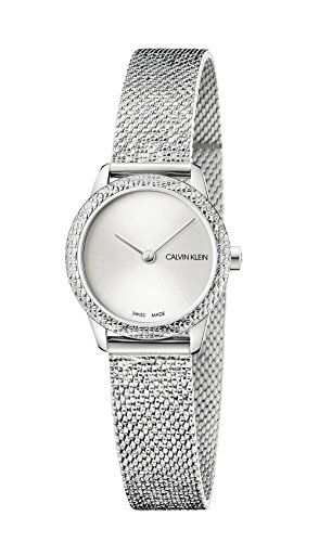 Calvin Klein Damen Analog Quarz Uhr mit Edelstahl Armband K3M23T26
