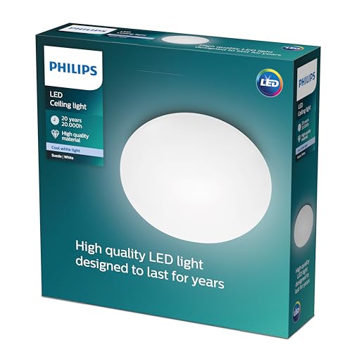 Philips LED Deckenleuchte »myLiving Suede 4000K 1100lm, Weiß«, 4-flammig