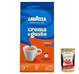 8x LAVAZZA Caffè Crema e Gusto Forte Cremoso e Deciso, Kaffee für Mokka-Kanne oder Filterkaffee, Runder & Einladender Geschmack, Intensität 9/10, Gemahlener Kaffee 250g + Italian Gourmet polpa 400g