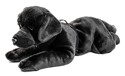 Uni-Toys - Labrador schwarz, liegend - 60 cm (Länge) - Plüsch-Hund, Haustier - Plüschtier, Kuscheltier, HT-30166