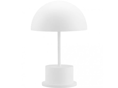 Printworks Akku-Tischlampe Riviera in weiß, H: 28 cm, 3 Stufen Touch-Dimmer, warmes LED Licht, USB-C-Anschluss