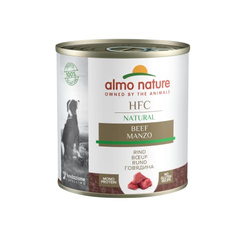 Almo Nature HFC Natural Rind Nassfutter für Hunde (Packung mit 12er Boxen x 290 g)