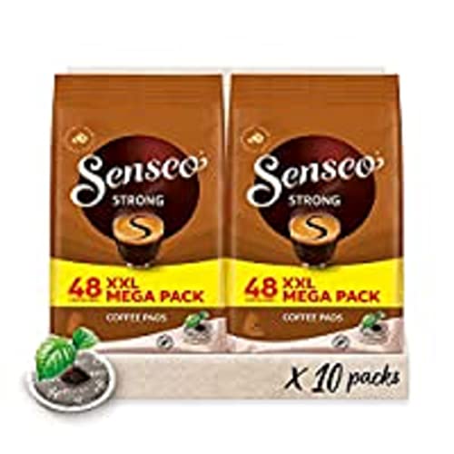 Senseo Pads Strong, Megapack Xxl, 480 Kaffeepads Utz-Zertifiziert, 10er Pack, 10 x 48 Getränke, 10 Stück, 110 g