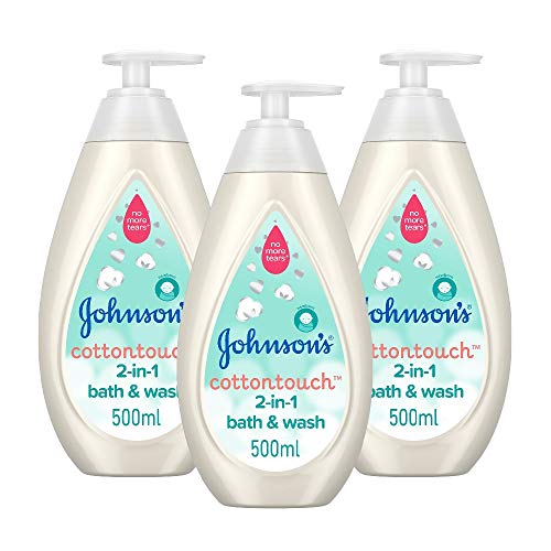 Johnson's Baby Cotton Touch 2-in-1 Bath and Wash 500ml 3er Pack