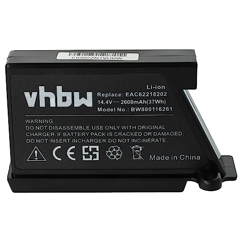 vhbw Li-Ion Akku 2600mAh (14.4V) kompatibel mit Saugroboter Home Cleaner Heimroboter Ersatz für LG EAC62218202