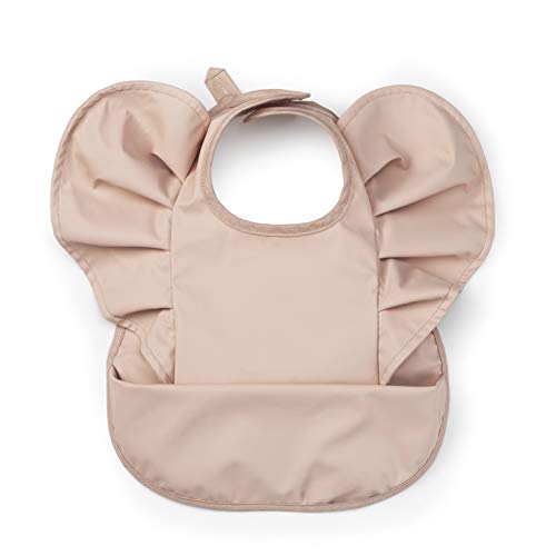 Elodie Details Baby Lätzchen mit Auffangschale - Abwaschbar - Skandinavisches Design - Wasserdicht - Powder Pink, Rosa