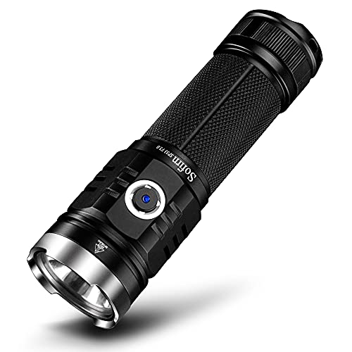 Sofirn SP33 V3 Superhelle Taschenlampe 3500 Hohe Lumen USB Wiederaufladbares Licht mit Leistungsstarker CREE XHP50.2 3V LED 26650 Akku (eingesetzt), Typ C Ladeanschluss, für Camping Wandern