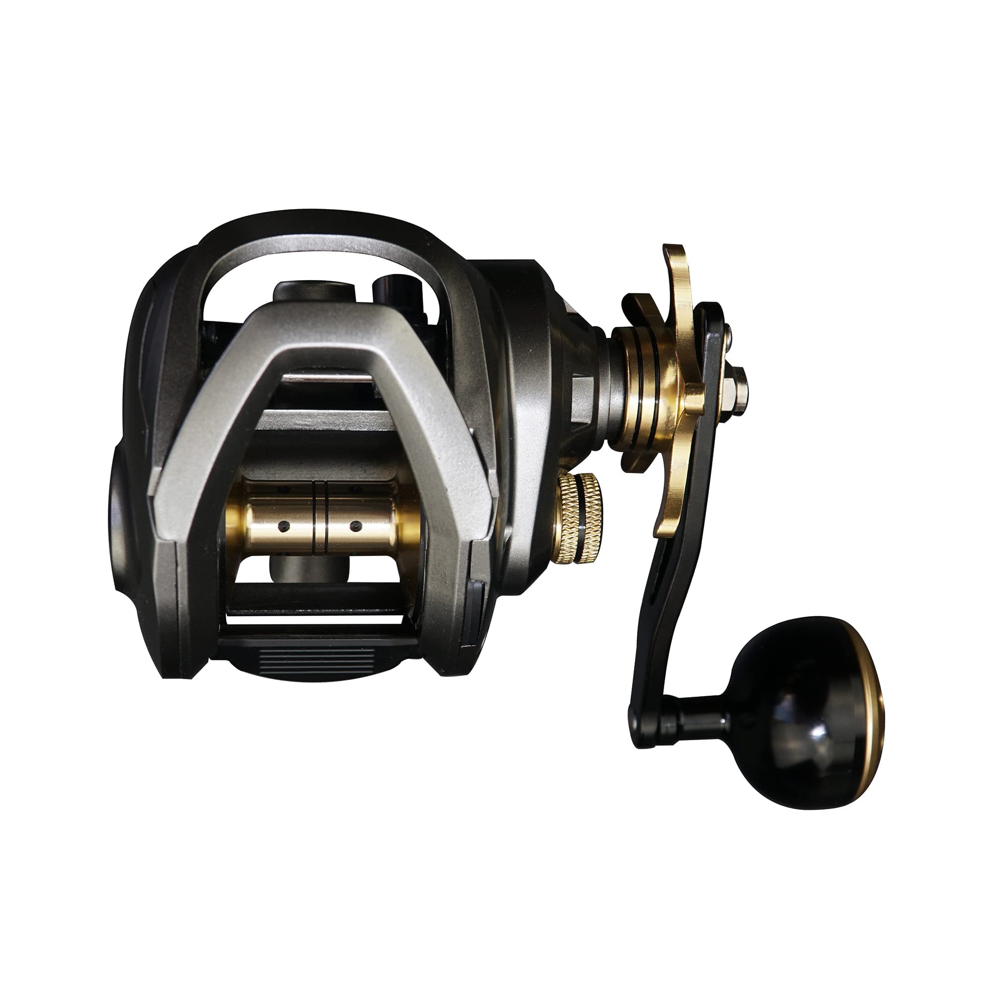 Big Game Baitcasting Rollen 15 kg Max Drag Low Profile Baitcaster Angelrolle (Links)