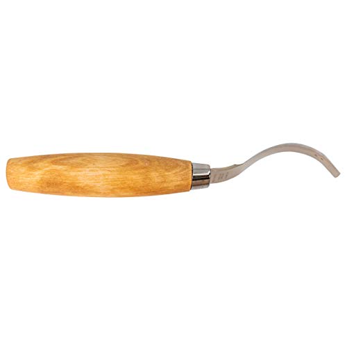 MorakAuswahl Carving Hook 163 Messer, fest, Unisex, Erwachsene, Griff: Birkenholz, Klinge: 50 mm