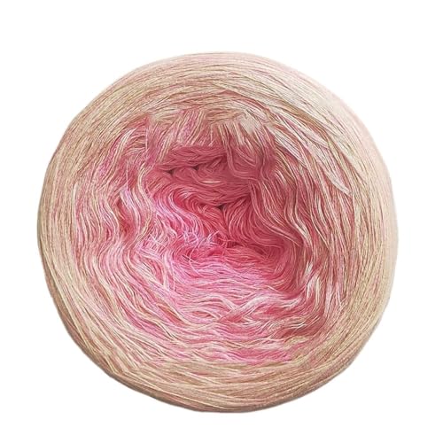 300 g merzerisierte Baumwolle mit Farbverlauf, Kuchenlinie, regenbogengefärbtes Kuchengarn, Häkelgarn for Schal, Spitze, DIY-Strickgarn (Color : A290, Size : 300g)