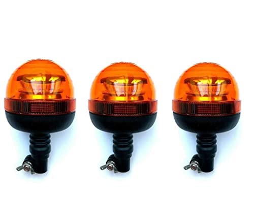 MelTruck® 3x 45 LED Rundumleuchte Warnleuchte R65 R10 12V 24V E9 Flex doppelter Blitz