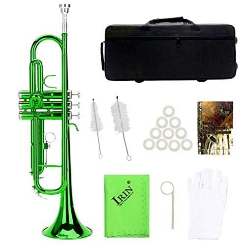 Trompetenmusikinstrument Praktisch für Trompeten-Enthusiasten für Trompeten-Anfänger(green)