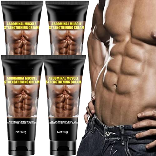 Sculptique Abs Sculpting Cream, Fettverbrennung Creme Abdominale Anticellulitecreme, Skintight Straffende & Schlankheitscreme, Bauchcreme Bauchmuskel-Schlank-Cremes 60g (4 Stück)