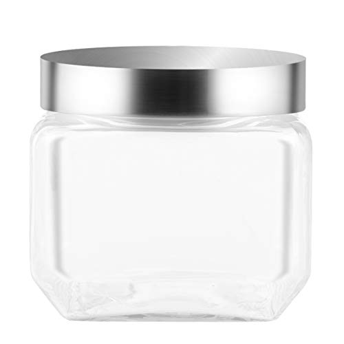 Cabilock Lebensmittelglas Vorratsglas Luftdichte Lebensmittelflasche mit Edelstahldeckel für zu Hause Küche Lebensmittel Getreide Bohnenbehälter (800 Ml)