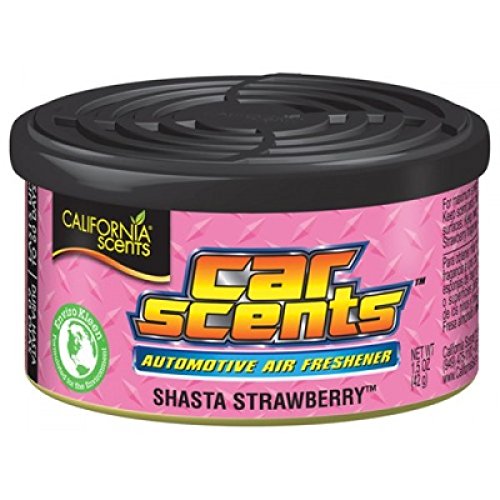 California Scents Car Scents Autoduft Lufterfrischer Duftdosen Air Freshener, Shasta Strawberry, 42g (12 Stück)