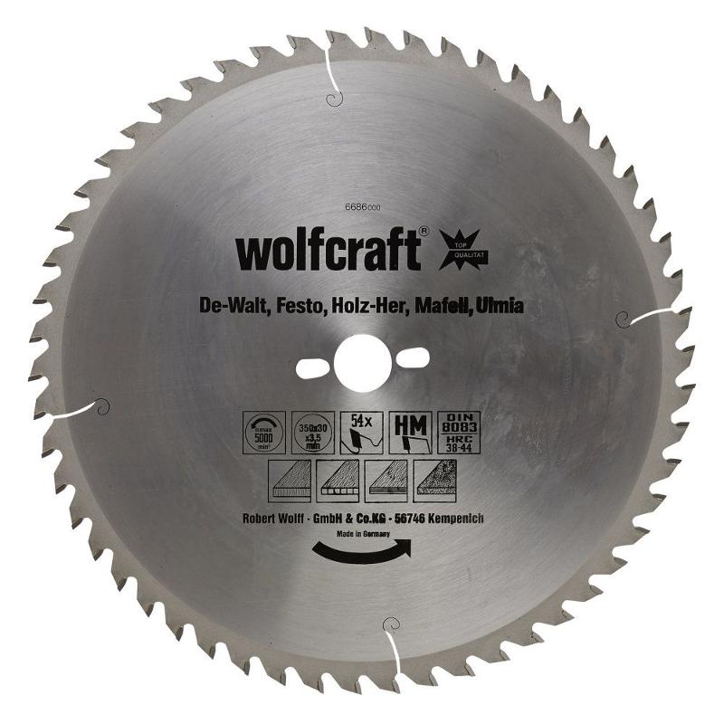 wolfcraft 1 Tisch-Kreissägebl. HM, 54 Zähne ø350mm