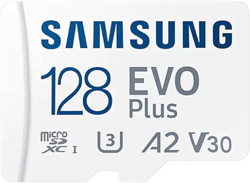 128GB MicroSD Speicherkarte für Samsung Tab A9, A9+, Tab S9 FE Tablet-PCs Klasse 10 UHS-1 U3 V30 Micro-SD + Digi Wipe Mikrofasertuch