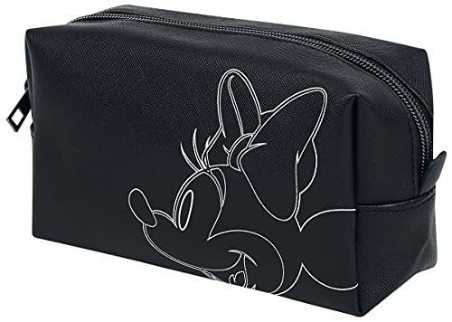 Micky Maus Minnie Maus Unisex Kulturbeutel schwarz/weiß 100% Polyester Disney, Fan-Merch, Film