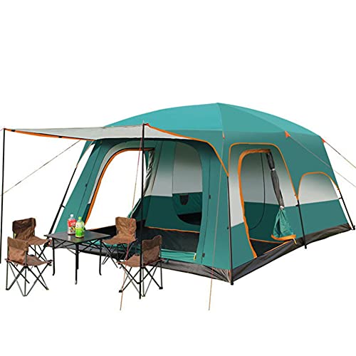 5–12 Personen Outdoor-Campingzelt mit Veranda, tragbares Cabana-Zelt, großes Familienzelt, Kuppelzelt, Glockenzelt für Outdoor-Camping, Wandern, Angeln, einfacher Aufbau