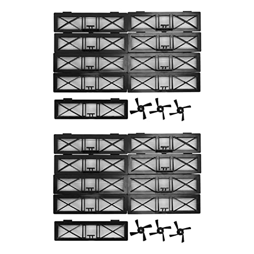 TPPIG 18 x Hepa-Filter, 6 x Seitenbürsten für D3, D4, D5, D6, D7, D70, D75, D80, D85, Connected Botvac 75E, 80, 85 Bürsten Filter