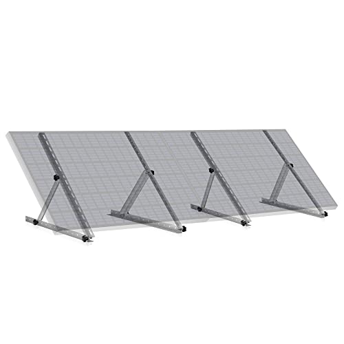 Zelsius Universal Solarmodul Halterung Set mit verstellbarem Winkel von 0 bis 90° | 71 x 3,5 x 3-71 cm | Panelhalterung, Aluminium Montageset für zwei Panele | Befestigungsset, Solarmodulbefestigung