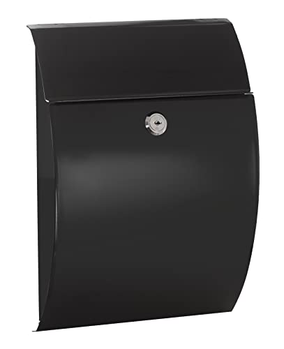 ARREGUI Galan E5964 Außenbriefkasten aus Stahl | Größe S (DIN A5 Post) | Kleiner Wandbriefkasten | Briefkasten Außenbriefkasten schwarz