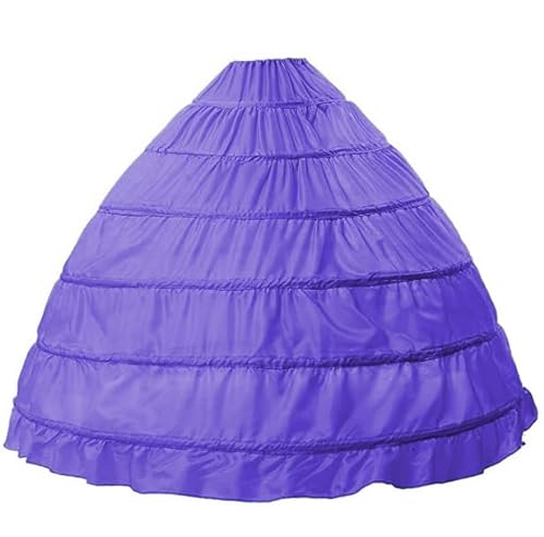 BEAUTELICATE Petticoat Reifrock Unterröcke Damen Lang Fur Brautkleid Hochzeitskleid Vintage Crinoline Underskirt., Violett, Einheitsgröße
