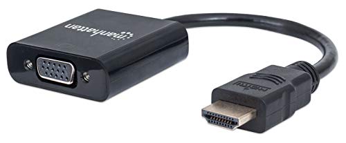 Manhattan HDMI auf VGA Konverter HDMI-Stecker auf VGA-Buchse schwarz Blister 151436