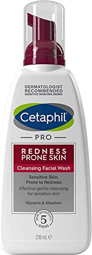 Cetaphil Pro Sensitive Gesichtsreiniger | 236 ml | bei Rötungen oder zu Rosacea neigender Haut | dermatologisch getestet