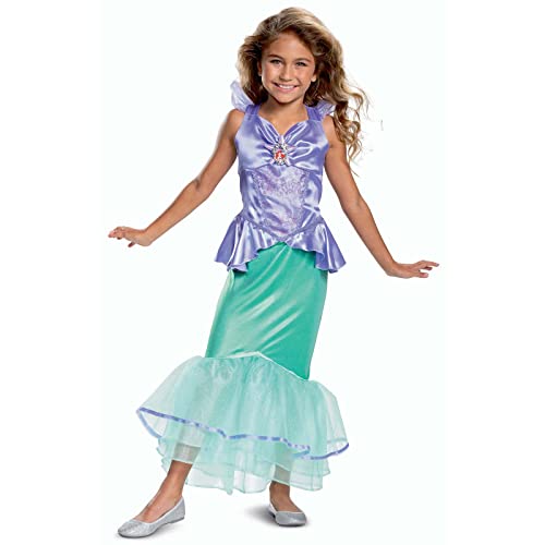 Disguise Disney Offizielles Deluxe Arielle Kostüm Kinder, Prinzessin Kostüm Für Mädchen, Größe S
