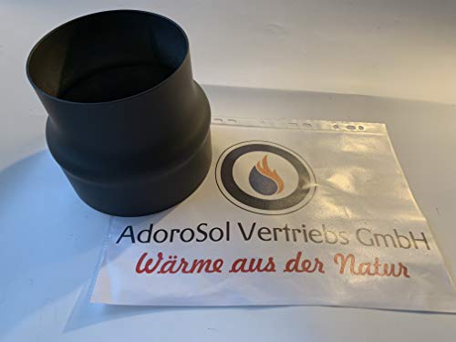 AdoroSol Vertriebs GmbH Rauchrohr Reduzierung 180 mm / 150 mm schwarz