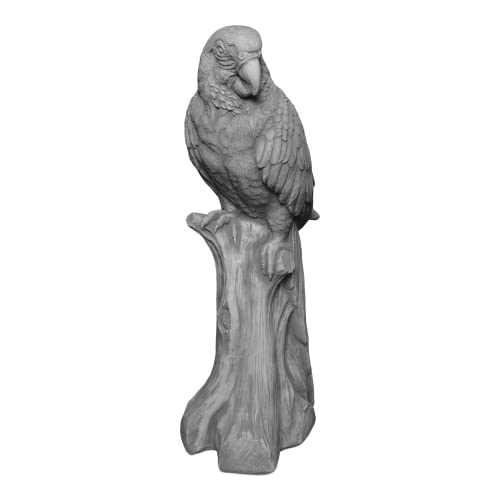 gartendekoparadies.de Massive Steinfigur großer Papagei Vogel aus Steinguss frostfest
