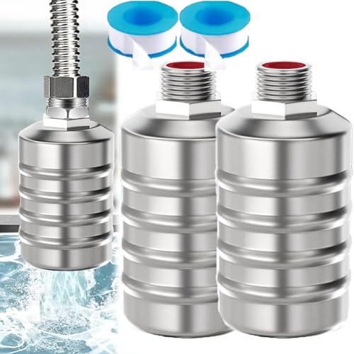 Scomeri Water Valve, 304 Stainless Steel Completely Automatic Water Level Control Floating Valve, Scomeri Floating Valve, Scomeri Water Valve Automatic, Float Valve for Water Tank (A-1/2 in-2pcs)