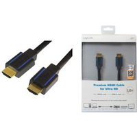 LogiLink Premium - HDMI mit Ethernetkabel - HDMI (M) bis HDMI (M) - 7,5m - Schwarz - 4K Unterstützung (CHB007)