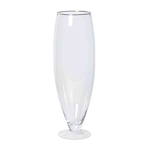 INNA-Glas Bodenvase Tina, Kegel - Rund, klar, 67cm, Ø 17cm - Ø 22cm - XXL Vase - Glasvase