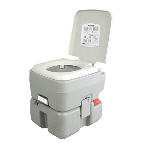 SereneLife Tragbare Outdoor Toilette mit Tragetasche, Reise-Toilette mit Füllstandsanzeige | | 3-Wege-Pistolenspülung | drehbarer Auslauf, für Camping, Bootfahren, Reisen & Roadtrip