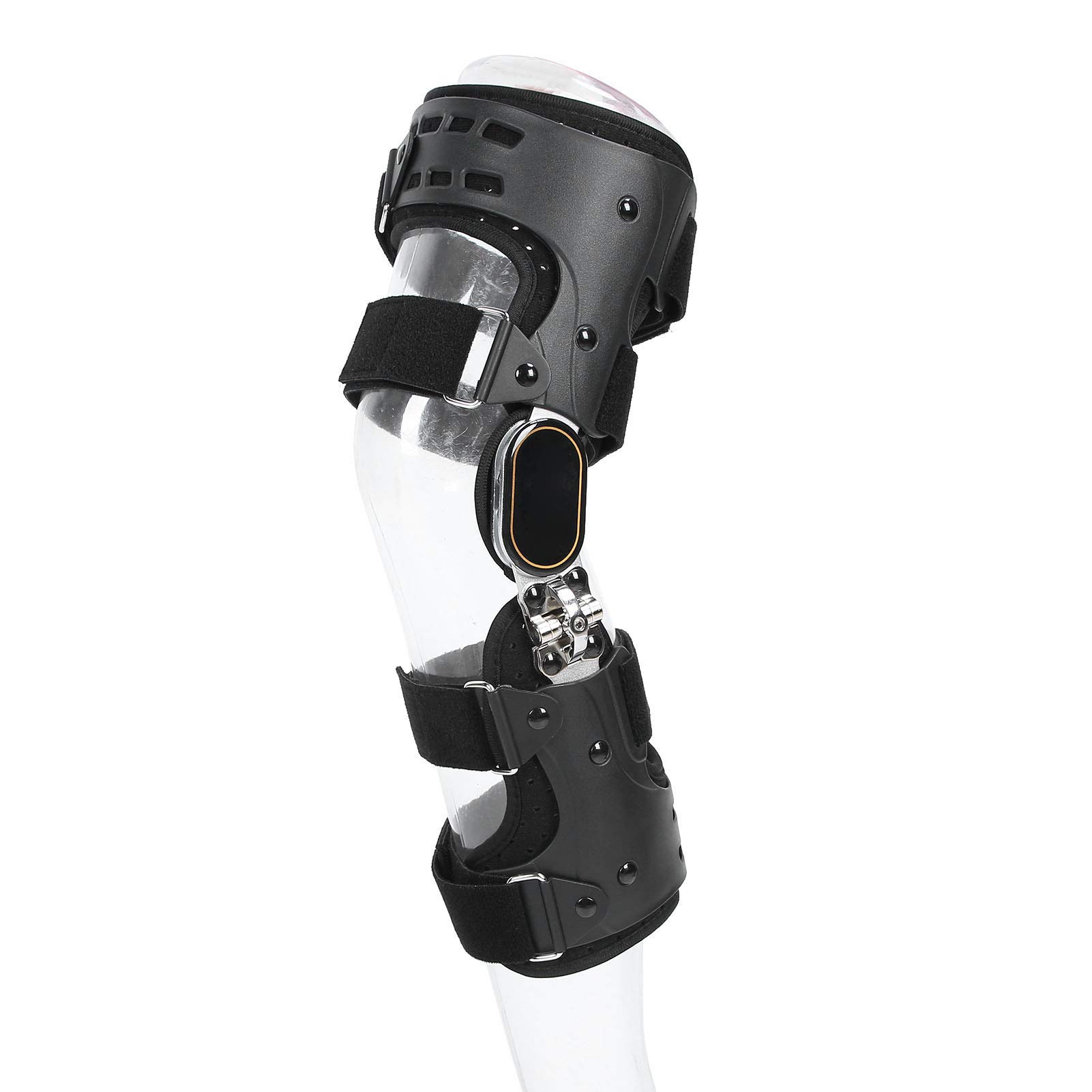 Knee Brace Support, Hinge Osteoarthritis Unloader Adjustable ROM Stabilizing Knee Brace, Adjustable Knee Joint Splint Arthritis Varus Valgus Orthopedic Kneepad(Right)