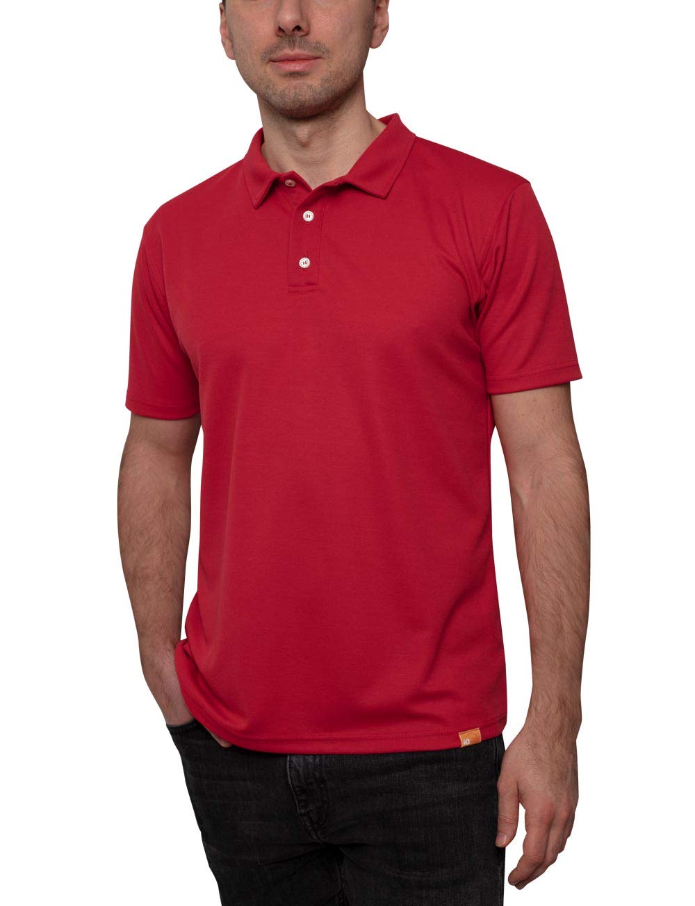iQ-UV Herren 50 Uv-Schutz Polo Shirt, red, L