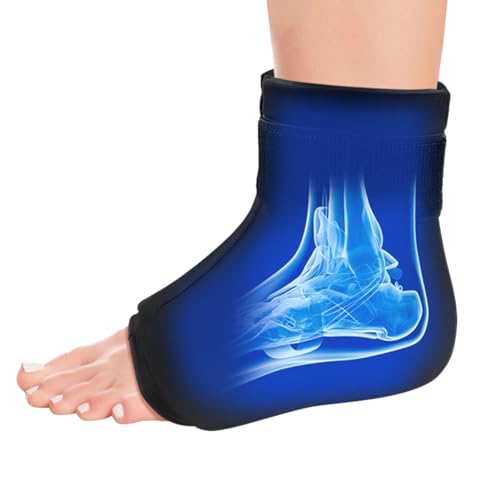 Fuß-Eis-Gel-Packung, Knöchel-Eis-Packung zur Linderung von Knöchel- und Fersenbeschwerden, wiederverwendbare Gel-Eis-Packung für Knöchel, Achillessehnenverletzungen, Fersen, Fußgewölbe, Verstauchungen