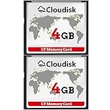Cloudisk 2X CF-Karte Compact Flash 4 GB Speicherkarte Leistung für Vintage Digitalkamera （2pcs 4gb）