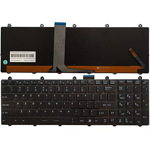 Laptop-Tastatur US-Layout RGB Hintergrundbeleuchtung für MSI GT60 GT70 GE70 GE60 MS-1762, schwarzer Rahmen
